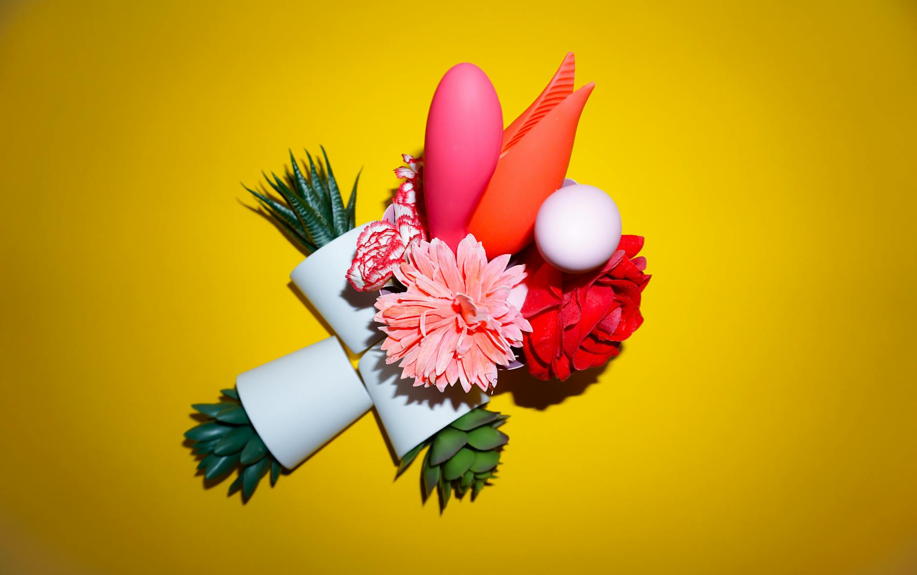 A couple exploring intimate connection with a modern clitoral vibrator during pelvic floor recovery